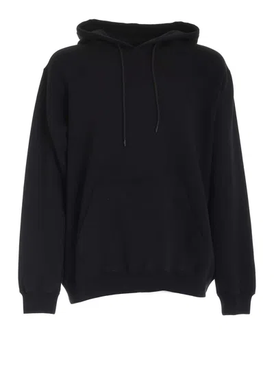 Msgm Branded Hoodie In Black