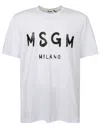 Msgm Branded T-shirt In White