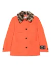 Msgm Bright Orange Wool Blend Outerwear In Orange