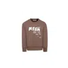 Msgm Brown Sweatshirt For Boy With Logo In Brown