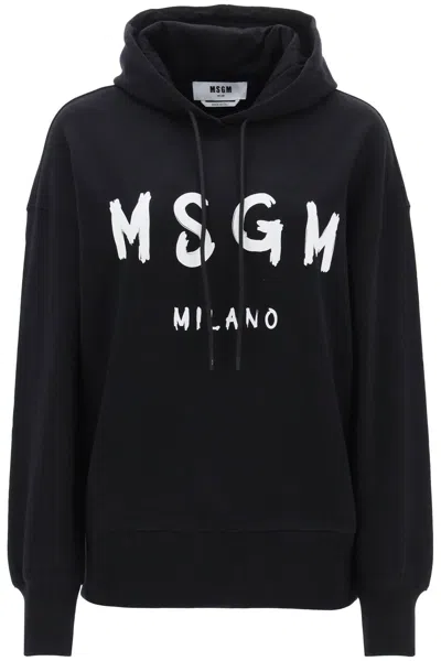 MSGM BRUSHED LOGO HOODIE