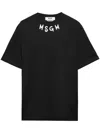 Msgm Logo Crew Neck T-shirt In Black