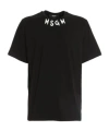 Msgm Logo Crew Neck T-shirt In Black