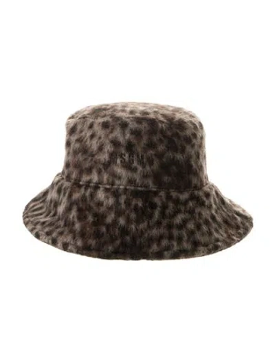 Pre-owned Msgm Bucket Hat In Brown