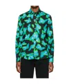 Msgm Butterfly Print Shirt In Green