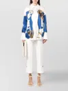 Msgm Button Detail Cropped-leg Flared Trousers