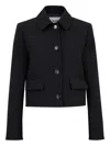 Msgm Button-fastening Jacket In Black