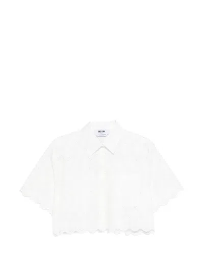 Msgm Button-fastening Shirt In White