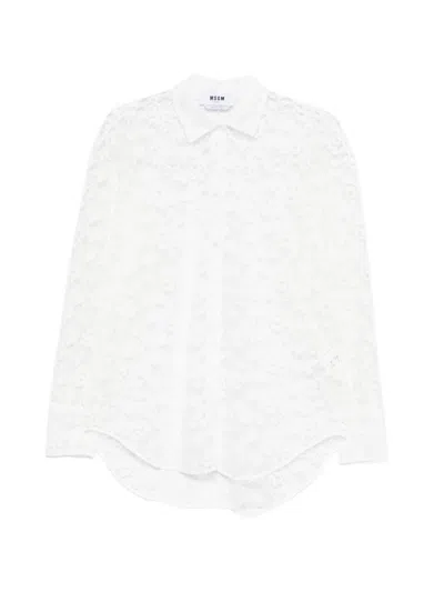 Msgm Button-fastening Shirt In White