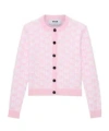 Msgm Button Pattern Cardigan In Pink