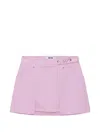 Msgm Button Trim Mini Skirt In Pink