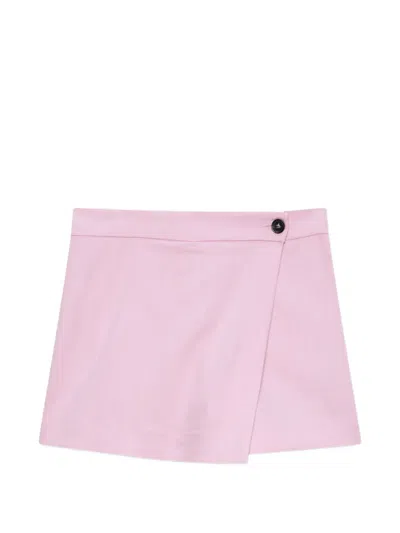 Msgm Gewickelte Shorts Mit Knöpfen In Pink