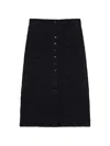 Msgm Button-down Midi Skirt In Multi