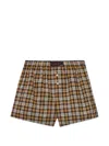 搭扣格纹短裤