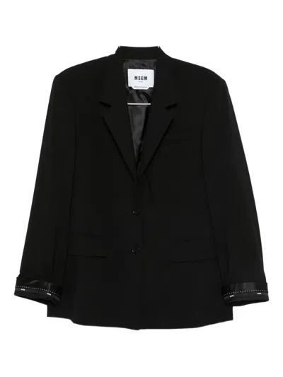 MSGM BUTTONED EMBELLISHED-CUFF JACKET