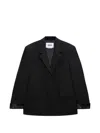 Msgm Buttoned Embellished-details Blazer In Black