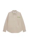 Msgm Buttoned Pocket Shirt In Gray