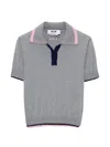 Msgm Buttoned Polo Shirt In Gray