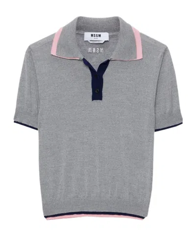 MSGM BUTTONED POLO SHIRT