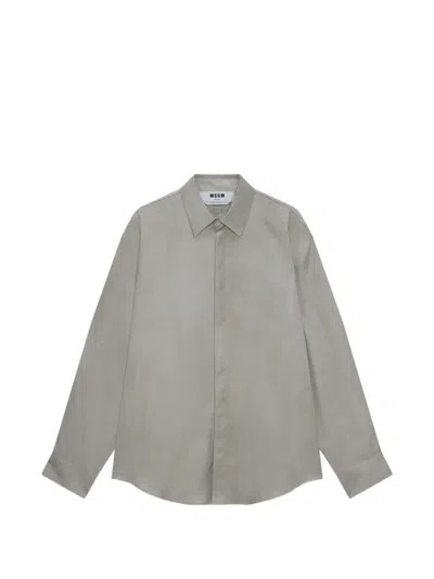 Msgm Buttoned Shirt In Gray
