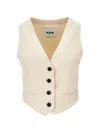Msgm Buttoned Waistcoat In Neutral