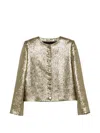 Msgm Button-front Jacket In Gold