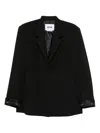 Msgm Button-front Long Sleeve Jacket With Cuff Details And Pockets In Black