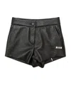 Msgm Button-front Shorts In Black