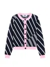 Msgm Button-up Cardigan In Blue