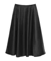 Msgm Calf-leather Pleated Skirt In Black