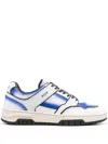 Msgm Man Sneakers Bright Blue Size 7 Leather In Blue