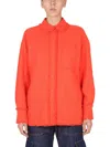 Msgm Fringed Collared Shirt In Textured Fabric
