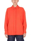 Msgm Fringed Collared Shirt In Textured Fabric