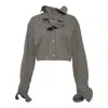 Msgm Viscose Blend Shirt In Gray