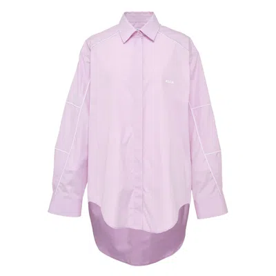 Msgm Camicia Shirt In Purple