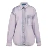 Msgm Camicia Shirt In Purple