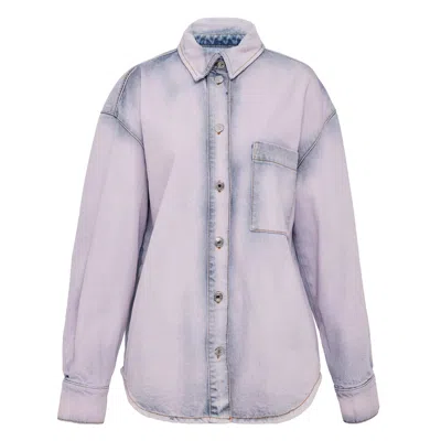 Msgm Camicia Shirt In Purple