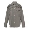 Msgm Camicia Shirt With Details In Gray