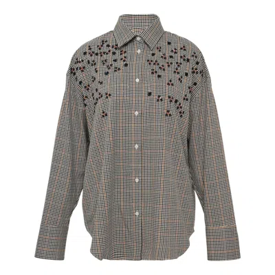 Msgm Camicia Shirt With Details In Gray