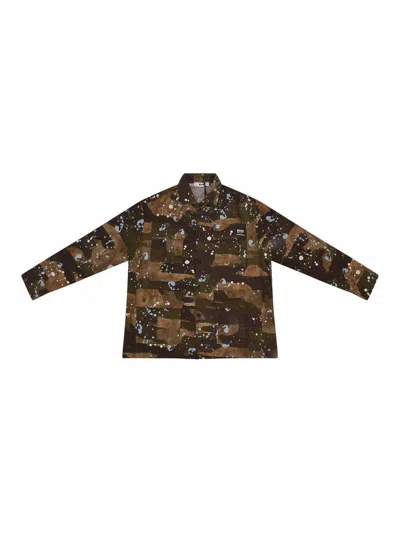 Msgm Kids' Shirt In Brown