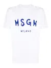 Msgm Logo-print Crew Neck Cotton T-shirt In White