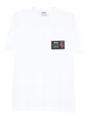 Msgm Cotton T-shirt With Front Printed Logo In White