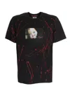Msgm Graphic Doll Face Printed Crew Neck T-shirt In Black