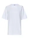 Msgm Oversized Short Sleeved T-shirt In White