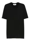Msgm Logo-embroidered Cotton T-shirt In Black