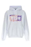 Msgm 'hooded Camo Logo' Sweater In White