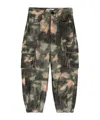 Msgm Camouflage Corduroy Tapered Trousers In Black