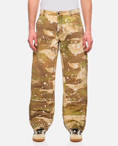 Msgm Camouflage Pants In Multicolor