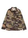 Msgm Camouflage-print Shirt In Green