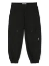 Msgm Canvas Cargo Pants In Black